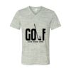 White Marble Unisex Jersey Short-Sleeve V-Neck T-Shirt Thumbnail