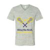 White Marble Unisex Jersey Short-Sleeve V-Neck T-Shirt Thumbnail