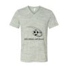 White Marble Unisex Jersey Short-Sleeve V-Neck T-Shirt Thumbnail