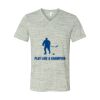 White Marble Unisex Jersey Short-Sleeve V-Neck T-Shirt Thumbnail
