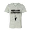 White Marble Unisex Jersey Short-Sleeve V-Neck T-Shirt Thumbnail