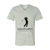 White Marble Unisex Jersey Short-Sleeve V-Neck T-Shirt Thumbnail