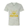 White Marble Unisex Jersey Short-Sleeve V-Neck T-Shirt Thumbnail