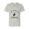 White Marble Unisex Jersey Short-Sleeve V-Neck T-Shirt Thumbnail
