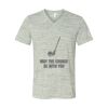 White Marble Unisex Jersey Short-Sleeve V-Neck T-Shirt Thumbnail