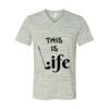 White Marble Unisex Jersey Short-Sleeve V-Neck T-Shirt Thumbnail