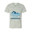 White Marble Unisex Jersey Short-Sleeve V-Neck T-Shirt Thumbnail