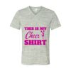 White Marble Unisex Jersey Short-Sleeve V-Neck T-Shirt Thumbnail