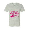 White Marble Unisex Jersey Short-Sleeve V-Neck T-Shirt Thumbnail