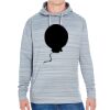 JAmerica Unisex Poly Fleece Striped Pullover Hoodie Thumbnail