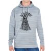 JAmerica Unisex Poly Fleece Striped Pullover Hoodie Thumbnail