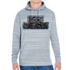 JAmerica Unisex Poly Fleece Striped Pullover Hoodie Thumbnail