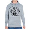 JAmerica Unisex Poly Fleece Striped Pullover Hoodie Thumbnail