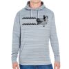 JAmerica Unisex Poly Fleece Striped Pullover Hoodie Thumbnail