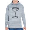 JAmerica Unisex Poly Fleece Striped Pullover Hoodie Thumbnail