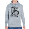 JAmerica Unisex Poly Fleece Striped Pullover Hoodie Thumbnail