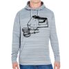 JAmerica Unisex Poly Fleece Striped Pullover Hoodie Thumbnail