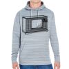 JAmerica Unisex Poly Fleece Striped Pullover Hoodie Thumbnail