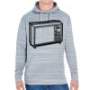JAmerica Unisex Poly Fleece Striped Pullover Hoodie Thumbnail
