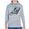JAmerica Unisex Poly Fleece Striped Pullover Hoodie Thumbnail