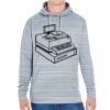 JAmerica Unisex Poly Fleece Striped Pullover Hoodie Thumbnail