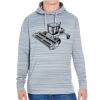 JAmerica Unisex Poly Fleece Striped Pullover Hoodie Thumbnail