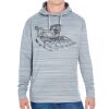 JAmerica Unisex Poly Fleece Striped Pullover Hoodie Thumbnail