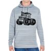 JAmerica Unisex Poly Fleece Striped Pullover Hoodie Thumbnail
