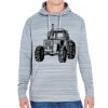 JAmerica Unisex Poly Fleece Striped Pullover Hoodie Thumbnail