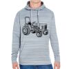 JAmerica Unisex Poly Fleece Striped Pullover Hoodie Thumbnail