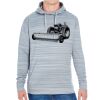 JAmerica Unisex Poly Fleece Striped Pullover Hoodie Thumbnail