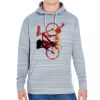 JAmerica Unisex Poly Fleece Striped Pullover Hoodie Thumbnail
