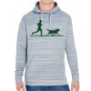 JAmerica Unisex Poly Fleece Striped Pullover Hoodie Thumbnail