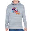 JAmerica Unisex Poly Fleece Striped Pullover Hoodie Thumbnail