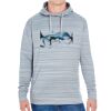 JAmerica Unisex Poly Fleece Striped Pullover Hoodie Thumbnail