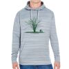 JAmerica Unisex Poly Fleece Striped Pullover Hoodie Thumbnail