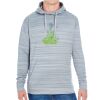 JAmerica Unisex Poly Fleece Striped Pullover Hoodie Thumbnail