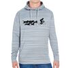 JAmerica Unisex Poly Fleece Striped Pullover Hoodie Thumbnail