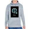 JAmerica Unisex Poly Fleece Striped Pullover Hoodie Thumbnail