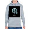 JAmerica Unisex Poly Fleece Striped Pullover Hoodie Thumbnail
