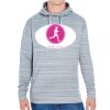 JAmerica Unisex Poly Fleece Striped Pullover Hoodie Thumbnail