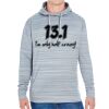 JAmerica Unisex Poly Fleece Striped Pullover Hoodie Thumbnail