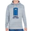 JAmerica Unisex Poly Fleece Striped Pullover Hoodie Thumbnail