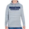 JAmerica Unisex Poly Fleece Striped Pullover Hoodie Thumbnail