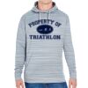 JAmerica Unisex Poly Fleece Striped Pullover Hoodie Thumbnail