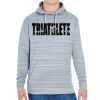 JAmerica Unisex Poly Fleece Striped Pullover Hoodie Thumbnail