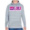 JAmerica Unisex Poly Fleece Striped Pullover Hoodie Thumbnail