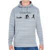JAmerica Unisex Poly Fleece Striped Pullover Hoodie Thumbnail