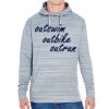 JAmerica Unisex Poly Fleece Striped Pullover Hoodie Thumbnail