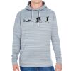 JAmerica Unisex Poly Fleece Striped Pullover Hoodie Thumbnail